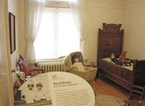 Pittock Mansion's Child's Bedroom with new interpretive signage