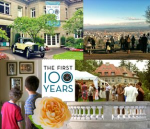 A collage of Pittock Mansion's centennial year
