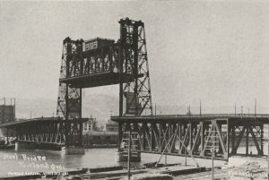 1913 photo of Portland’s new Steel Bridge. Photo courtesy of City of Portland Archives
