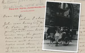 Henry’s handwritten letter to Georgiana and a photo of Henry in the Netherlands later on the same trip