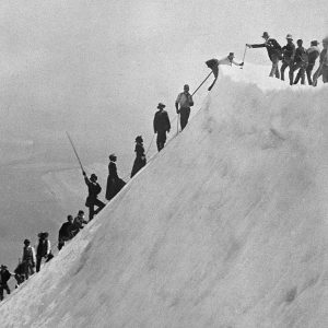 Hikers on Cooper Spur in 1894